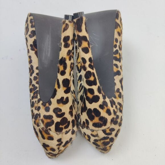 Kelsi Dagger 'Brette' Leopard Print Calf Hair Leather Platform Stiletto Sz 6 - Picture 8 of 15